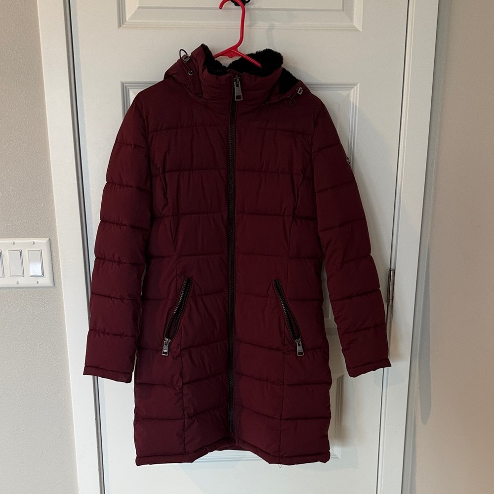 Maroon Puffer Coat